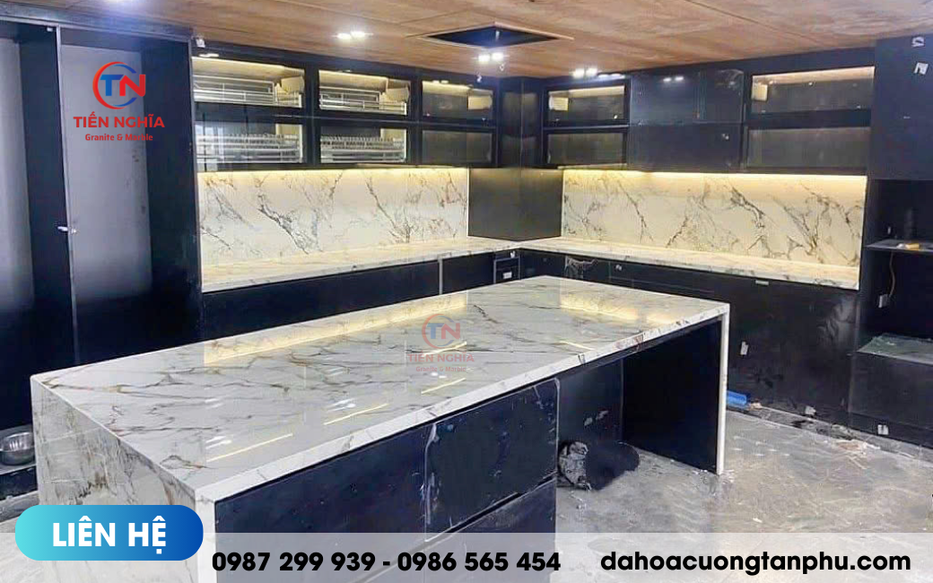 đá hoa cương cho mặt bàn bếp tại Tân Phú
