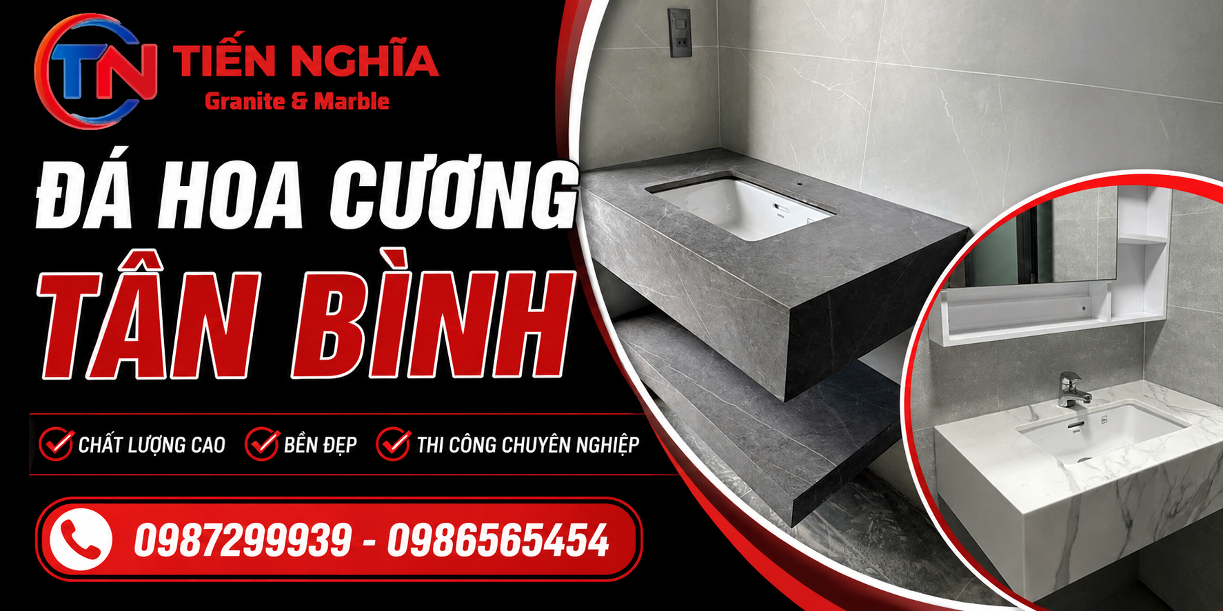 Đá ốp phòng tắm Tân Bình – Lựa chọn đẳng cấp từ Đá hoa cương Tiến Nghĩa